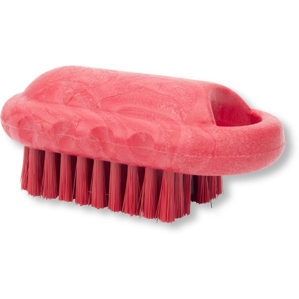 2.25 in W Hand and Nail Brush, Red, Polypropylene