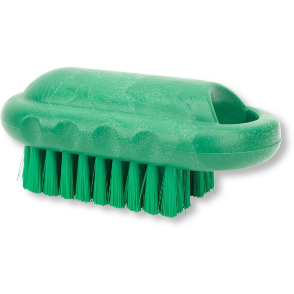 2.25 in W Hand and Nail Brush, Green, Polypropylene