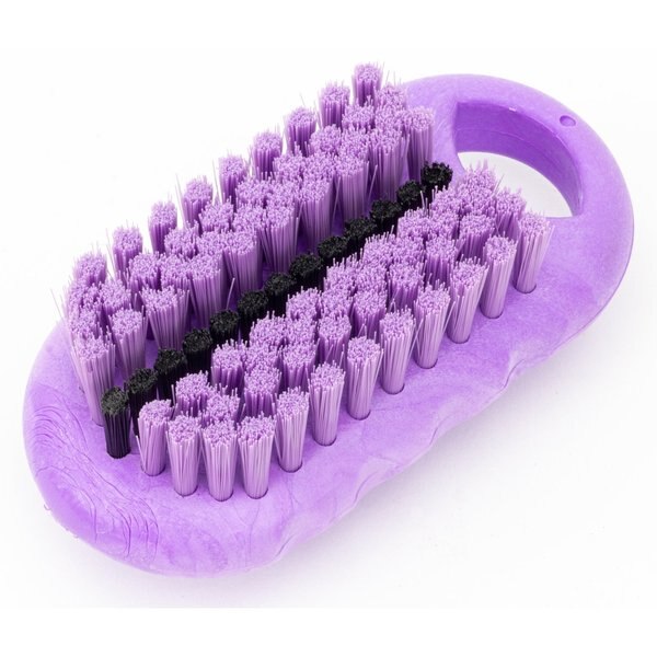 2.25 in W Hand and Nail Brush, Purple, Polypropylene