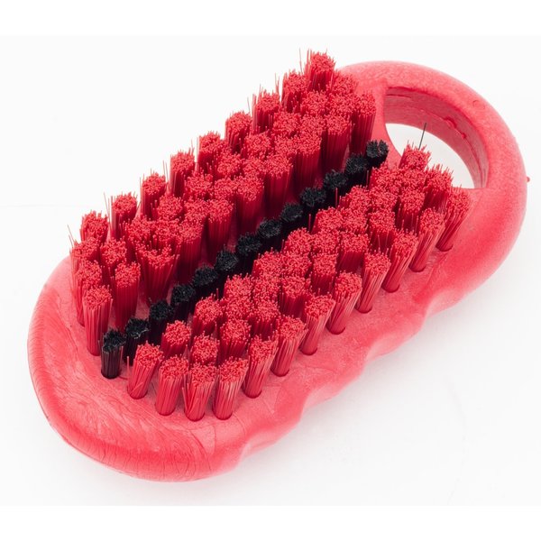 2.25 in W Hand and Nail Brush, Red, Polypropylene