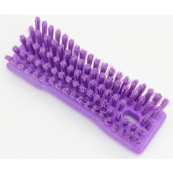 2.5 in W Hand Scrub Brush, Purple, Polypropylene