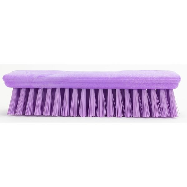 2.5 in W Hand Scrub Brush, Purple, Polypropylene