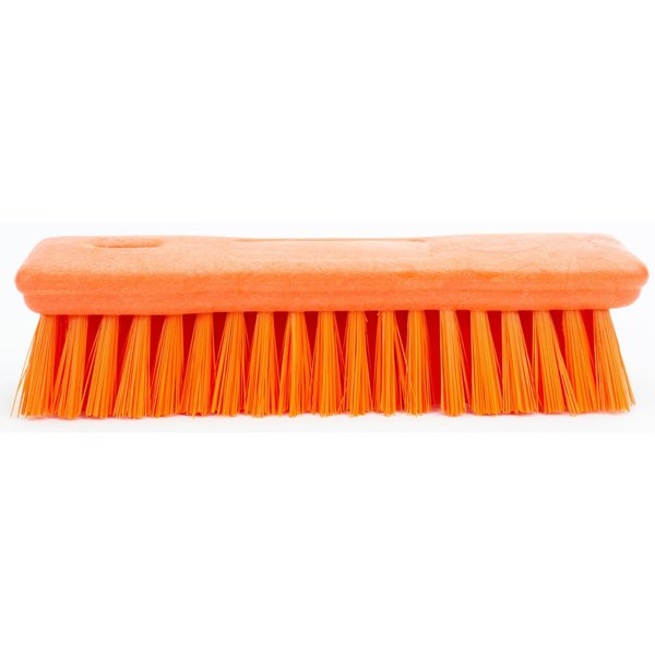 2.5 in W Hand Scrub Brush, Orange, Polypropylene