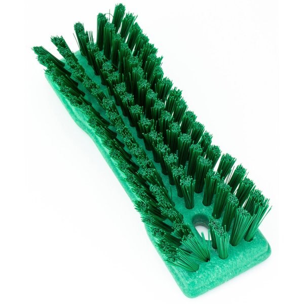 2.5 in W Hand Scrub Brush, Green, Polypropylene