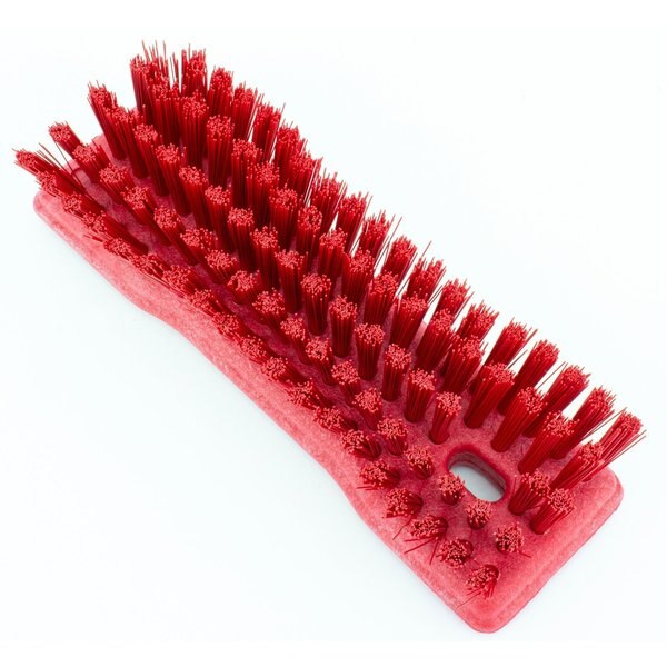 2.5 in W Hand Scrub Brush, Red, Polypropylene