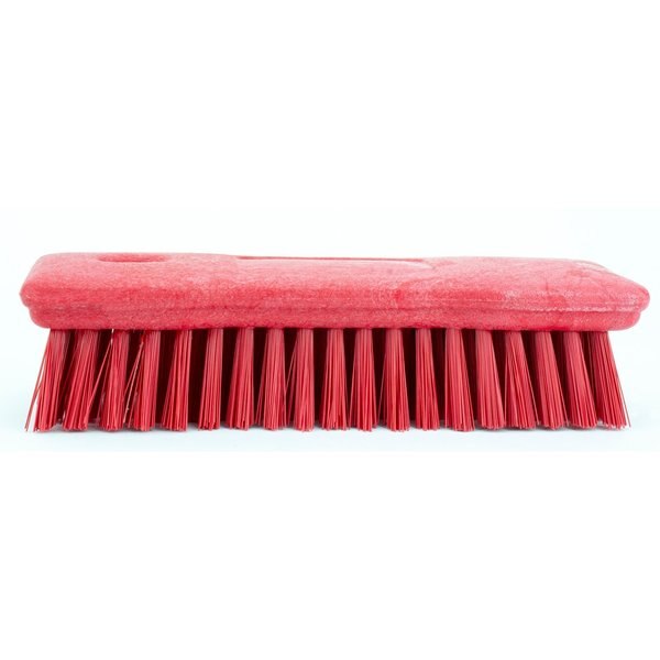 2.5 in W Hand Scrub Brush, Red, Polypropylene