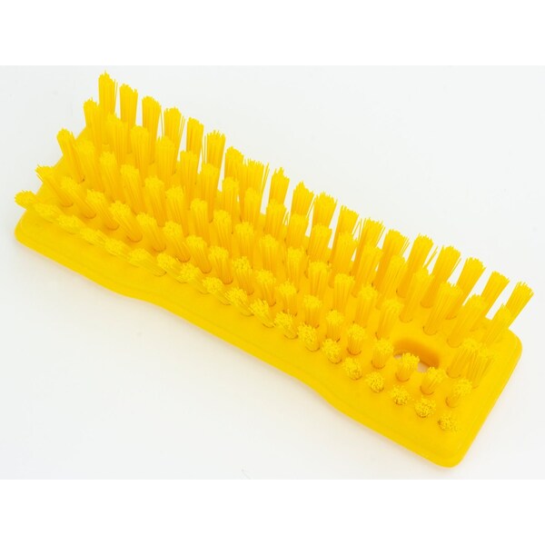 2.5 in W Hand Scrub Brush, Yellow, Polypropylene