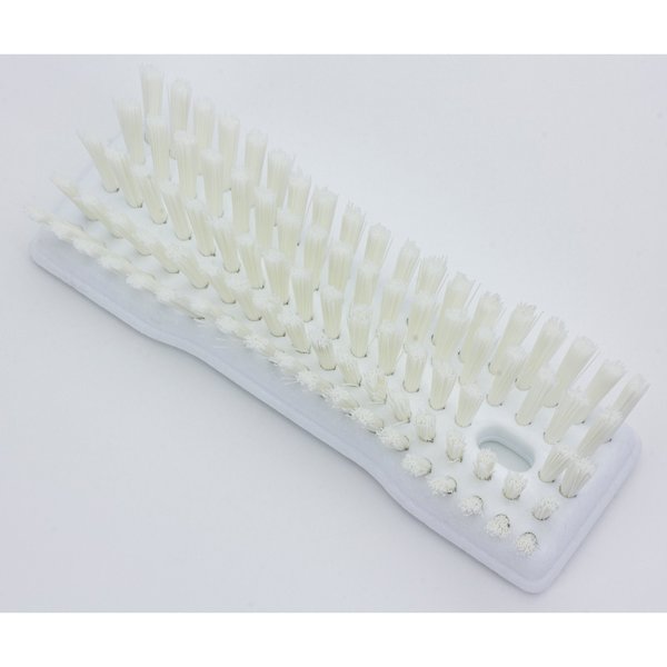 2.5 in W Hand Scrub Brush, White, Polypropylene