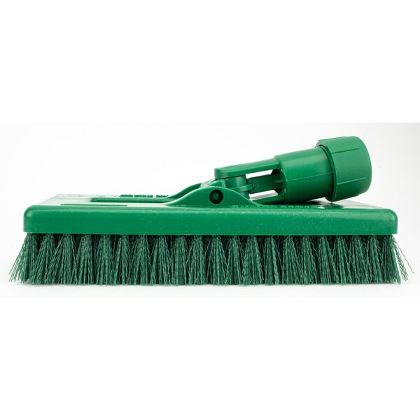 3.5 in W Swivel Scrub Brush, Green, Polypropylene