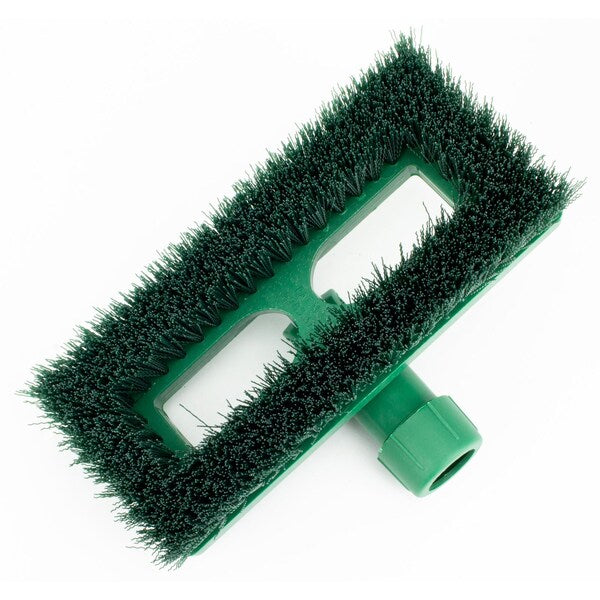3.5 in W Swivel Scrub Brush, Green, Polypropylene