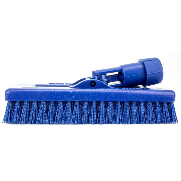 3.5 in W Swivel Scrub Brush, Blue, Polypropylene