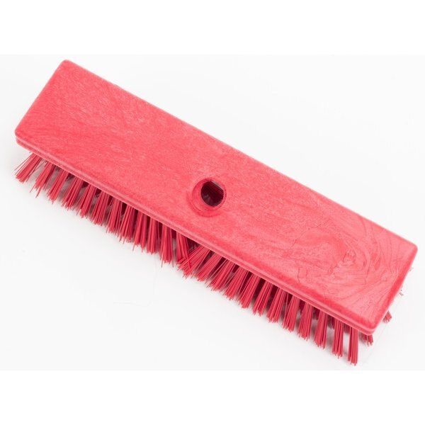 2.5 in W Deck Scrub, Red, Polypropylene