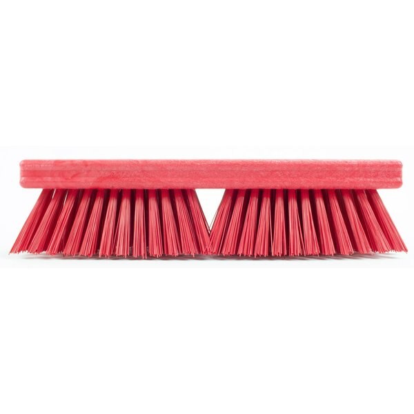 2.5 in W Deck Scrub, Red, Polypropylene