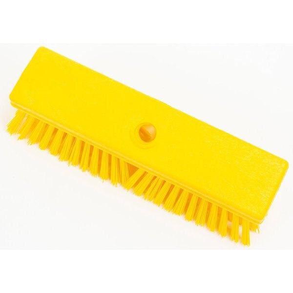 2.5 in W Deck Scrub, Yellow, Polypropylene