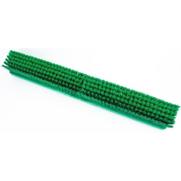 24 in Sweep Face Floor Sweep Head, Soft/Stiff Combination, Synthetic, Green
