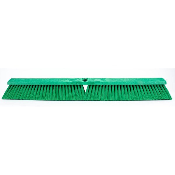 24 in Sweep Face Floor Sweep Head, Soft/Stiff Combination, Synthetic, Green