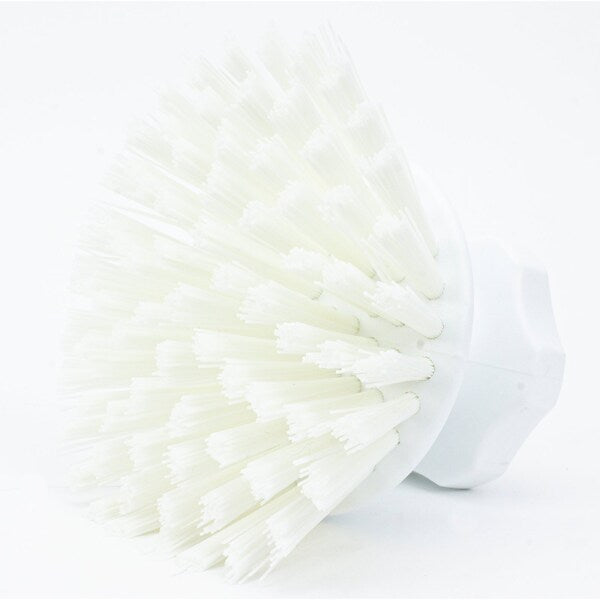 5 in W Round Scrub Brush, White, Polypropylene