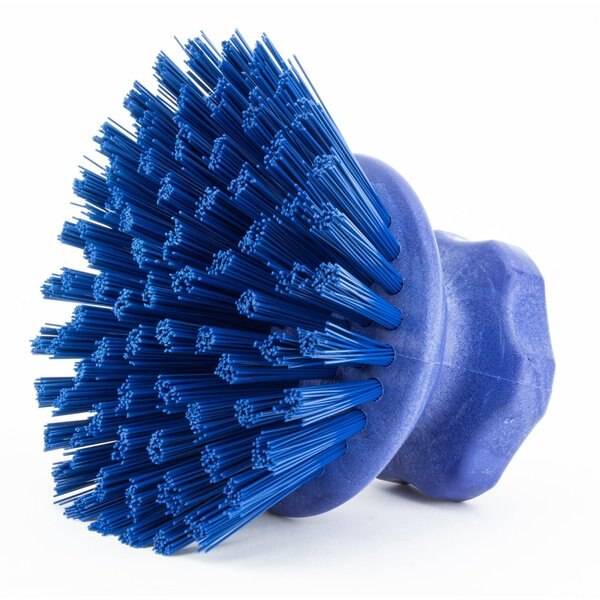 5 in W Round Scrub Brush, Blue, Polypropylene