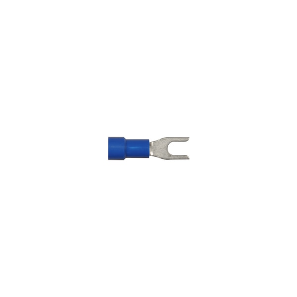Blue Vinyl 16-14 WireTerminal #6 Stud Size Spade Type PK50