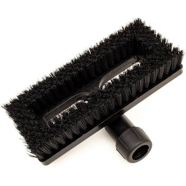 3.5 in W Swivel Scrub Brush, Black, Polypropylene