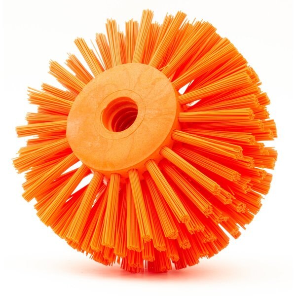 5 in W Pipe and Valve Brush, Orange, Polypropylene