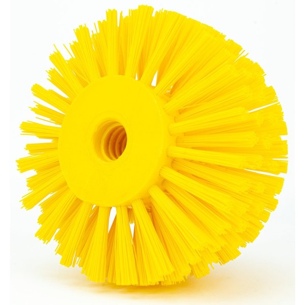 5 in W Pipe and Valve Brush, Yellow, Polypropylene