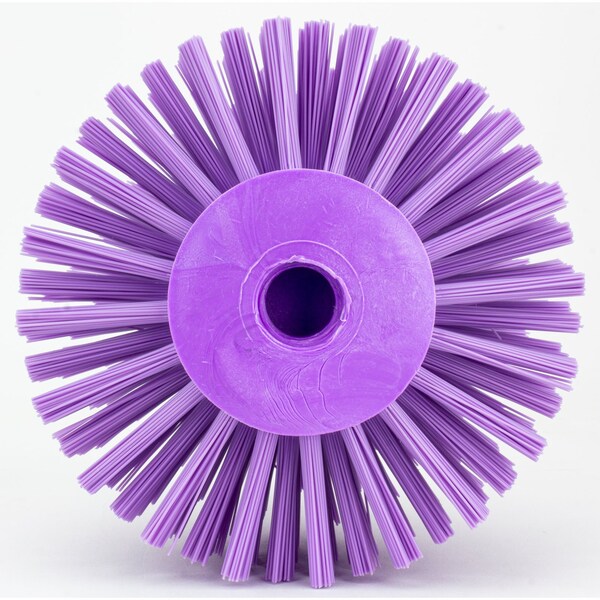 5 in W Pipe and Valve Brush, Purple, Polypropylene
