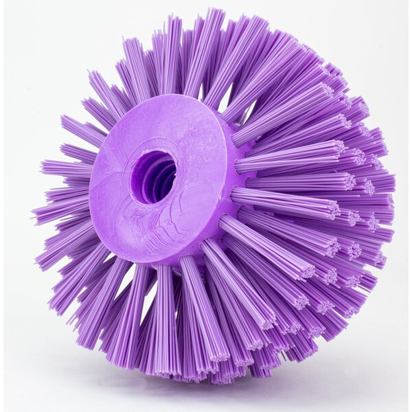 5 in W Pipe and Valve Brush, Purple, Polypropylene