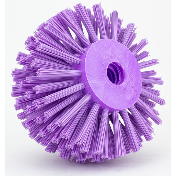 5 in W Pipe and Valve Brush, Purple, Polypropylene