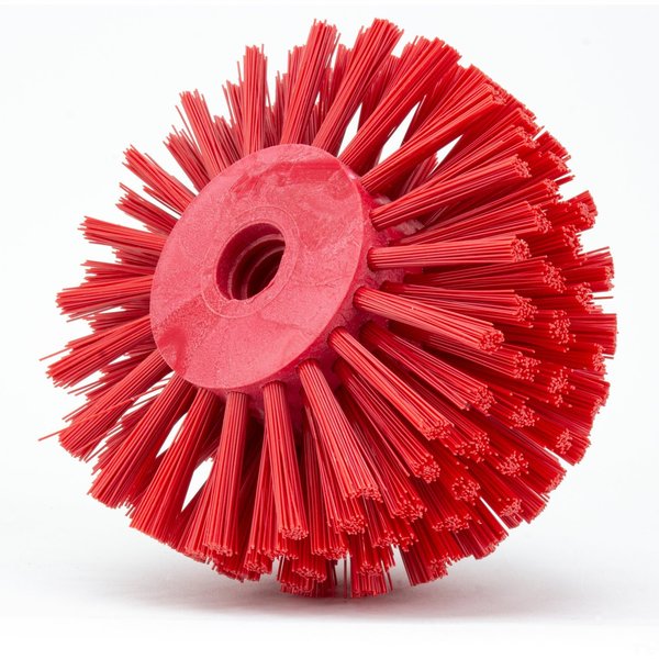 5 in W Pipe and Valve Brush, Red, Polypropylene
