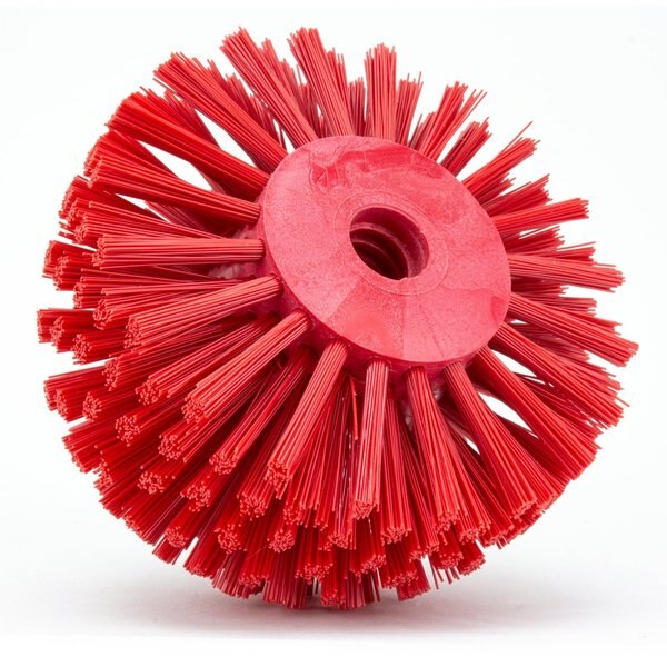 5 in W Pipe and Valve Brush, Red, Polypropylene