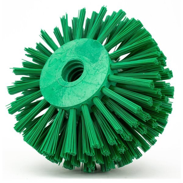5 in W Pipe and Valve Brush, Green, Polypropylene