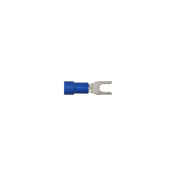 Blue Vinyl 16-14 WireTerminal #6 Stud Size Spade Type PK100