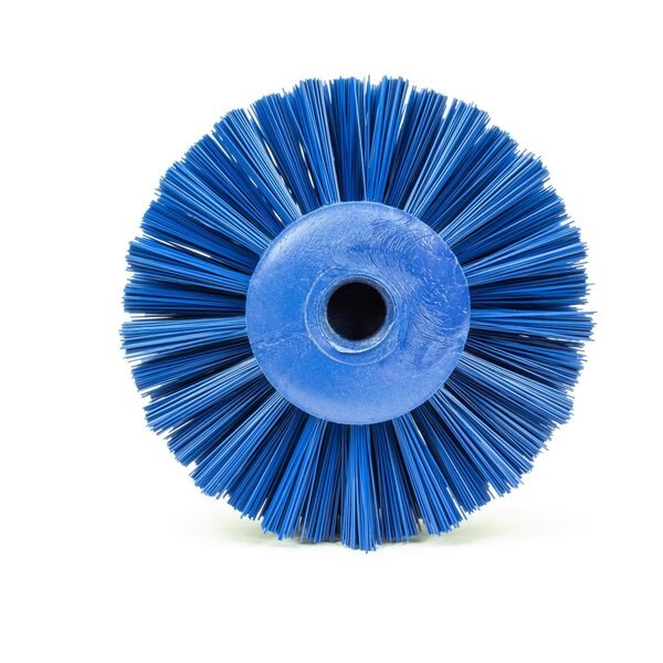 5 in W Pipe and Valve Brush, Blue, Polypropylene