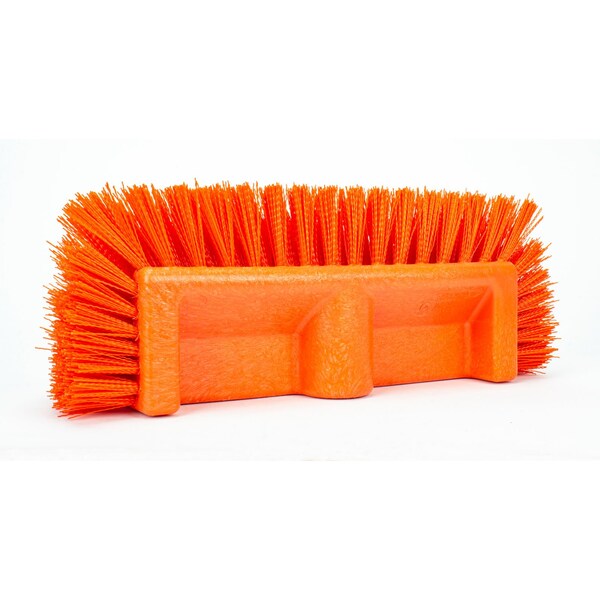 6 in W Multi-Level Floor Scrub Brush, Orange, Polypropylene
