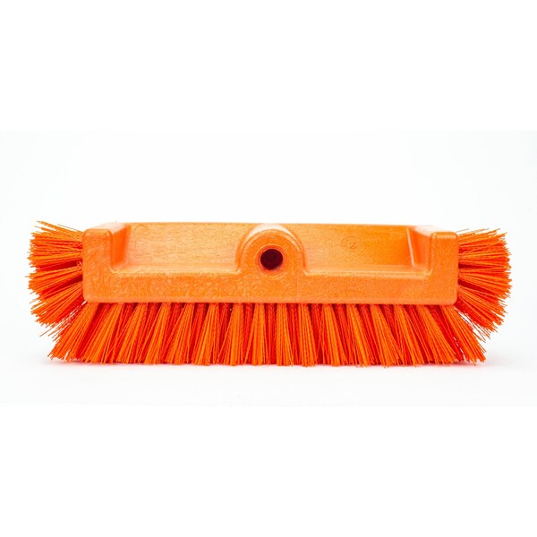 6 in W Multi-Level Floor Scrub Brush, Orange, Polypropylene