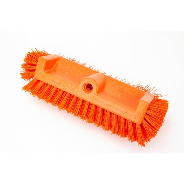 6 in W Multi-Level Floor Scrub Brush, Orange, Polypropylene