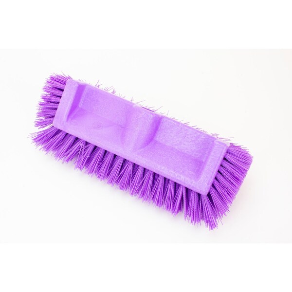 6 in W Multi-Level Floor Scrub Brush, Purple, Polypropylene