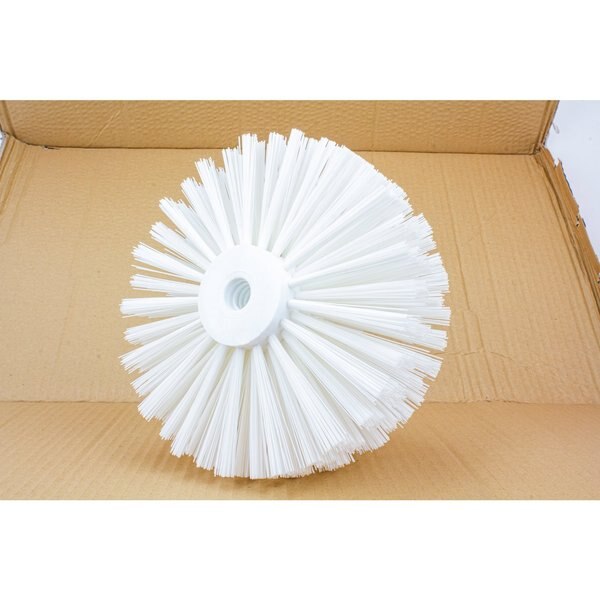 8 in W Pipe and Valve Brush, White, Polypropylene