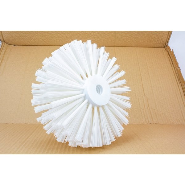 8 in W Pipe and Valve Brush, White, Polypropylene