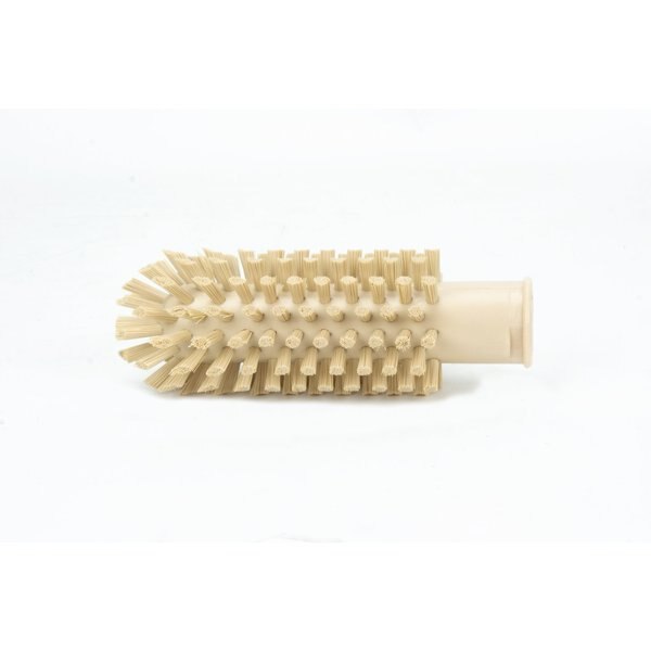 2 in W Pipe and Valve Brush, Tan, Polypropylene