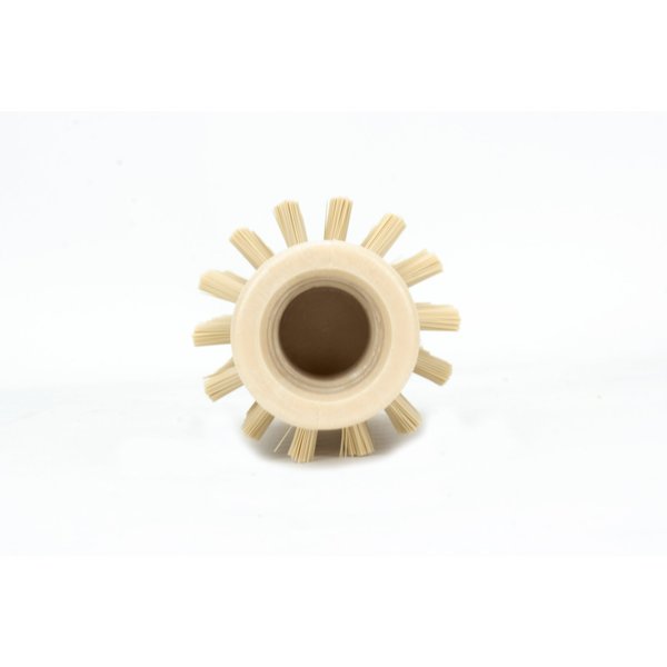 2 in W Pipe and Valve Brush, Tan, Polypropylene
