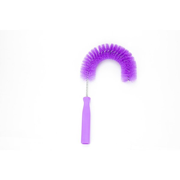 5 in W Clean-in-Place Hook Brush, Purple, Polyethylene