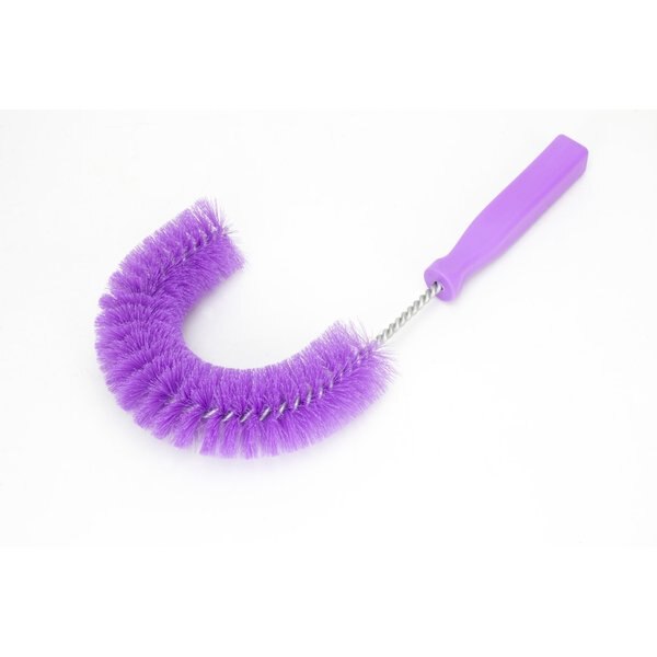 5 in W Clean-in-Place Hook Brush, Purple, Polyethylene