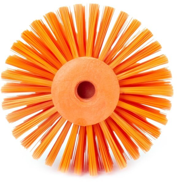 6 in W Pipe and Valve Brush, Orange, Polypropylene
