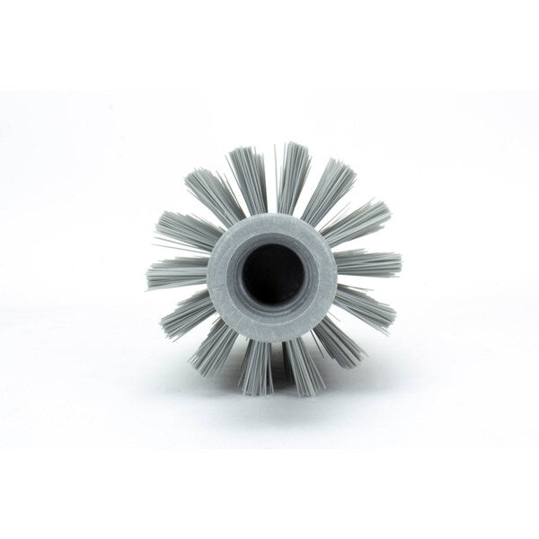 2 in W Pipe and Valve Brush, Gray, Polypropylene
