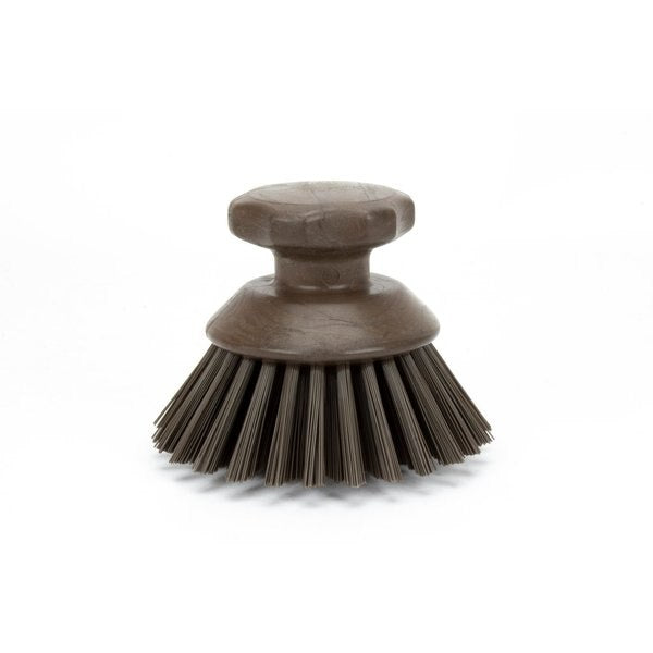 5 in W Round Scrub Brush, Brown, Polypropylene