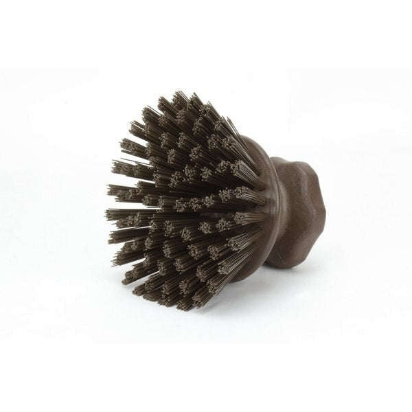 5 in W Round Scrub Brush, Brown, Polypropylene
