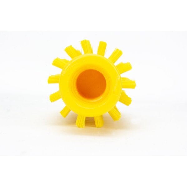 2 in W Pipe and Valve Brush, Yellow, Polypropylene