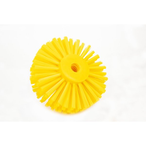 6 in W Pipe and Valve Brush, Yellow, Polypropylene